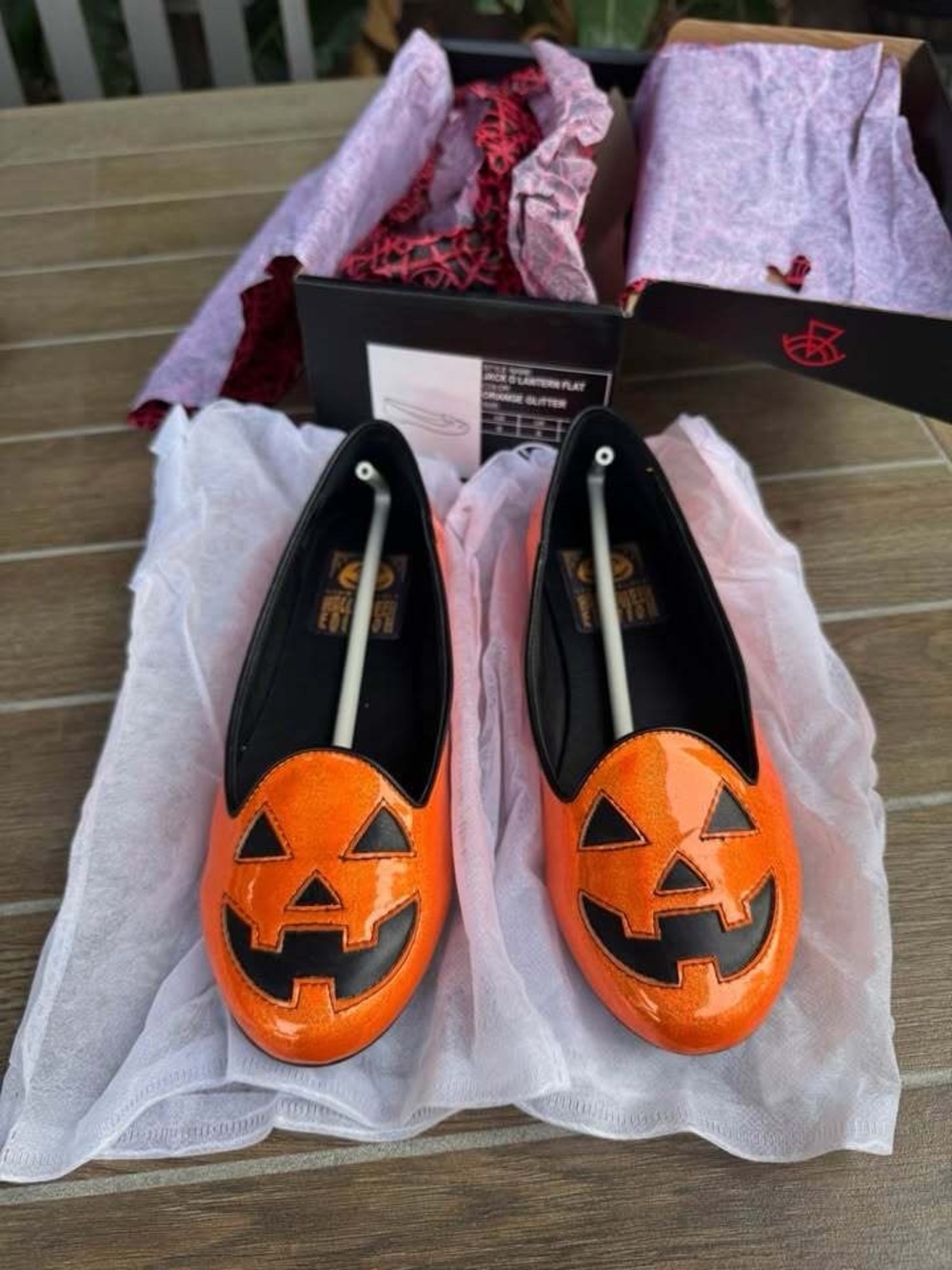 Strangecvlt Pumpkin Flats (Orange, Women's Size 8)